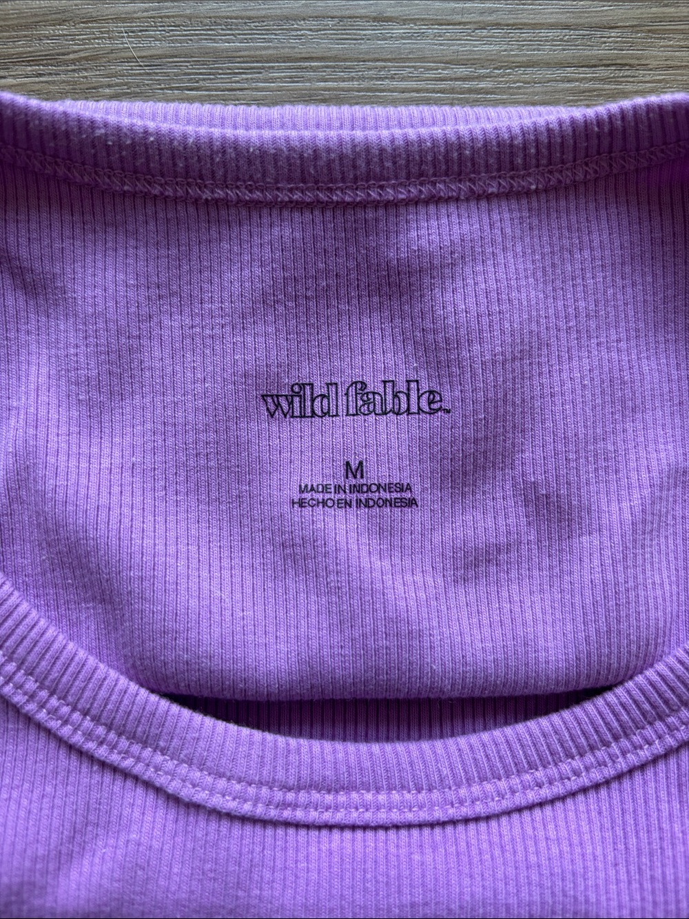 Wild Fable Lavender Ribbed Crop Tank - Picture 3 of 3